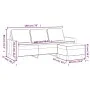 Sofá de 3 plazas con taburete de tela marrón 180 cm de , Sofás - Ref: Foro24-3201040, Precio: 346,97 €, Descuento: %