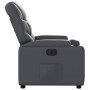 Sillón reclinable eléctrico de cuero sintético gris en Sillones | Comprar online en Foru.es