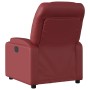 Sillón reclinable eléctrico de cuero sintético rojo tinto en Sillones | Comprar online en Foru.es