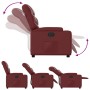 Sillón reclinable eléctrico de cuero sintético rojo tinto en Sillones | Comprar online en Foru.es