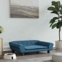Cama para perros de terciopelo azul 70x48x22 cm en Camas para perros | Comprar online en Foru.es