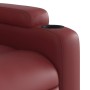 Sillón reclinable eléctrico de cuero sintético rojo tinto en Sillones | Comprar online en Foru.es