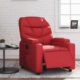 Sillón reclinable eléctrico de cuero sintético rojo en Sillones | Comprar online en Foru.es