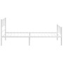 Estructura cama metal con cabecero y pie cama blanca 90x200 cm de , Camas y somieres - Ref: Foro24-372239, Precio: 73,37 €, D...