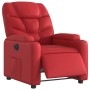 Sillón reclinable eléctrico de cuero sintético rojo en Sillones | Comprar online en Foru.es