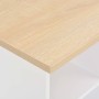 Mesa alta de bar blanco y roble Sonoma 60x60x110 cm de , Mesas de cocina y de comedor - Ref: Foro24-280209, Precio: 86,53 €, ...