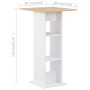 Mesa alta de bar blanco y roble Sonoma 60x60x110 cm de , Mesas de cocina y de comedor - Ref: Foro24-280209, Precio: 86,53 €, ...
