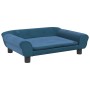 Cama para perros de terciopelo azul 70x48x22 cm en Camas para perros | Comprar online en Foru.es