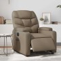 Sillón reclinable eléctrico de cuero sintético color capuchino en Sillones | Comprar online en Foru.es
