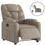 Sillón reclinable eléctrico de cuero sintético color capuchino en Sillones | Comprar online en Foru.es