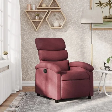 Sillón reclinable de tela rojo tinto de , Sillones - Ref: Foro24-371692, Precio: 189,63 €, Descuento: %