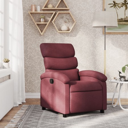 Sillón reclinable de tela rojo tinto de , Sillones - Ref: Foro24-371692, Precio: 192,49 €, Descuento: %