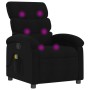 Sillón reclinable de masaje de tela negro de , Sillones - Ref: Foro24-371703, Precio: 205,72 €, Descuento: %
