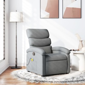 Sillón reclinable de masaje de tela gris claro de , Sillones - Ref: Foro24-371701, Precio: 206,74 €, Descuento: %