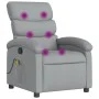 Sillón reclinable de masaje de tela gris claro de , Sillones - Ref: Foro24-371701, Precio: 203,66 €, Descuento: %