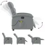 Sillón reclinable de masaje de tela gris claro de , Sillones - Ref: Foro24-371701, Precio: 203,66 €, Descuento: %