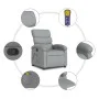 Sillón reclinable de masaje de tela gris claro de , Sillones - Ref: Foro24-371701, Precio: 203,66 €, Descuento: %