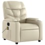Sillón de masaje reclinable eléctrico cuero sintético crema en Sillones | Comprar online en Foru.es