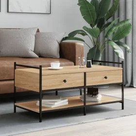 Mesa de centro madera de ingeniería roble Sonoma 99x50x50 cm de , Mesas de centro - Ref: Foro24-833961, Precio: 70,57 €, Desc...