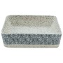 Lavabo de encimera rectangular cerámica gris azul 46x35,5x13 cm de , Lavabos - Ref: Foro24-155072, Precio: 144,55 €, Descuent...