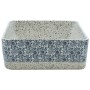 Lavabo de encimera rectangular cerámica gris azul 46x35,5x13 cm de , Lavabos - Ref: Foro24-155072, Precio: 144,55 €, Descuent...