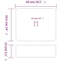 Lavabo de encimera rectangular cerámica gris azul 46x35,5x13 cm de , Lavabos - Ref: Foro24-155072, Precio: 144,55 €, Descuent...