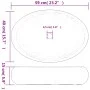 Ovales Aufsatzwaschbecken aus brauner Keramik, 59 x 40 x 15 cm von , Sinkt - Ref: Foro24-155079, Preis: 177,11 €, Rabatt: %