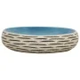 Lavabo sobre encimera ovalado cerámica multicolor 59x40x15 cm de , Lavabos - Ref: Foro24-155085, Precio: 149,07 €, Descuento: %