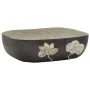 Lavabo encimera rectangular cerámica gris negro 48x37,5x13,5 cm de , Lavabos - Ref: Foro24-155098, Precio: 160,77 €, Descuent...