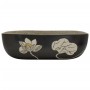 Lavabo encimera rectangular cerámica gris negro 48x37,5x13,5 cm de , Lavabos - Ref: Foro24-155098, Precio: 163,89 €, Descuent...