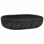Black ceramic oval countertop washbasin 59x40x14 cm by , Sinks - Ref: Foro24-155102, Price: 155,27 €, Discount: %