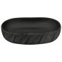 Lavabo sobre encimera ovalado cerámica negro 59x40x14 cm de , Lavabos - Ref: Foro24-155102, Precio: 164,39 €, Descuento: %