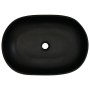 Lavabo sobre encimera ovalado cerámica negro 59x40x14 cm de , Lavabos - Ref: Foro24-155102, Precio: 164,39 €, Descuento: %