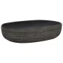 Lavabo sobre encimera ovalado cerámica gris y negro 59x40x14 cm de , Lavabos - Ref: Foro24-155109, Precio: 155,21 €, Descuent...