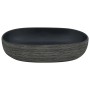 Lavabo sobre encimera ovalado cerámica gris y negro 59x40x14 cm de , Lavabos - Ref: Foro24-155109, Precio: 157,99 €, Descuent...