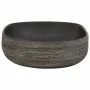 Lavabo sobre encimera ovalado cerámica gris y negro 59x40x14 cm de , Lavabos - Ref: Foro24-155109, Precio: 155,21 €, Descuent...