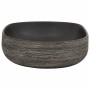 Lavabo sobre encimera ovalado cerámica gris y negro 59x40x14 cm de , Lavabos - Ref: Foro24-155109, Precio: 157,99 €, Descuent...