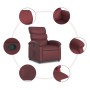 Sillón reclinable de cuero sintético rojo tinto de , Sillones - Ref: Foro24-371717, Precio: 199,03 €, Descuento: %
