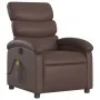 Sillón de masaje reclinable cuero sintético marrón de , Sillones - Ref: Foro24-371722, Precio: 201,31 €, Descuento: %