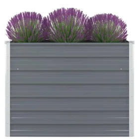 Raised planter 100x100x77 cm galvanized steel gray by vidaXL, Pots and planters - Ref: Foro24-42407, Price: 62,88 €, Discount: %