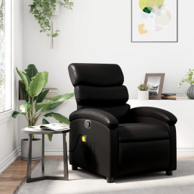 Sillón de masaje reclinable cuero sintético negro de , Sillones - Ref: Foro24-371720, Precio: 207,09 €, Descuento: %