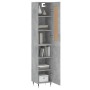 Aparador de madera contrachapada gris hormigón 34,5x34x180 cm de , Aparadores - Ref: Foro24-3200117, Precio: 100,62 €, Descue...