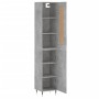 Aparador de madera contrachapada gris hormigón 34,5x34x180 cm de , Aparadores - Ref: Foro24-3200117, Precio: 100,62 €, Descue...