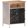 Mesita de noche de madera de mango rugosa 40x30x50 cm de vidaXL, Mesitas de noche - Ref: Foro24-323738, Precio: 75,64 €, Desc...