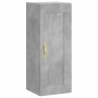 Aparador de madera contrachapada gris hormigón 34,5x34x180 cm de , Aparadores - Ref: Foro24-3200117, Precio: 100,62 €, Descue...