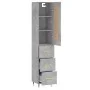 Concrete gray plywood sideboard 34.5x34x180 cm by , Sideboards - Ref: Foro24-3200181, Price: 106,08 €, Discount: %