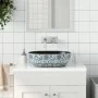 Black and blue ceramic oval countertop sink 47x33x13 cm by , Sinks - Ref: Foro24-155070, Price: 141,45 €, Discount: %