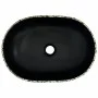 Black and blue ceramic oval countertop sink 47x33x13 cm by , Sinks - Ref: Foro24-155070, Price: 141,45 €, Discount: %