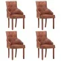 Sillas de comedor 4 unidades cuero de cabra auténtico marrón de , Sillas de comedor - Ref: Foro24-3056697, Precio: 690,87 €, ...
