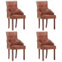 Sillas de comedor 4 unidades cuero de cabra auténtico marrón de , Sillas de comedor - Ref: Foro24-3056697, Precio: 701,55 €, ...